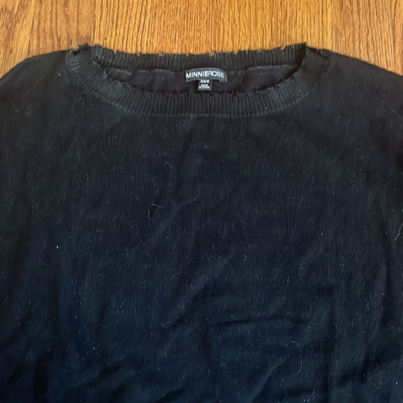 MinnieRose Woman’s Black Sweater Size XS/S - Picture 2 of 5